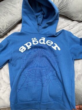 Legacy Blue Graphic Hoodie with White Logo
